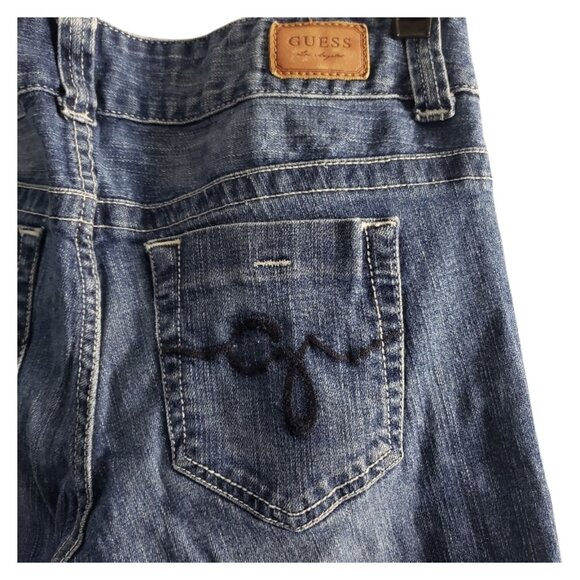 CT2268 GuessVintage Ladies Daredevil Bootcut Blue Jeans 29 - Picture 6 of 9
